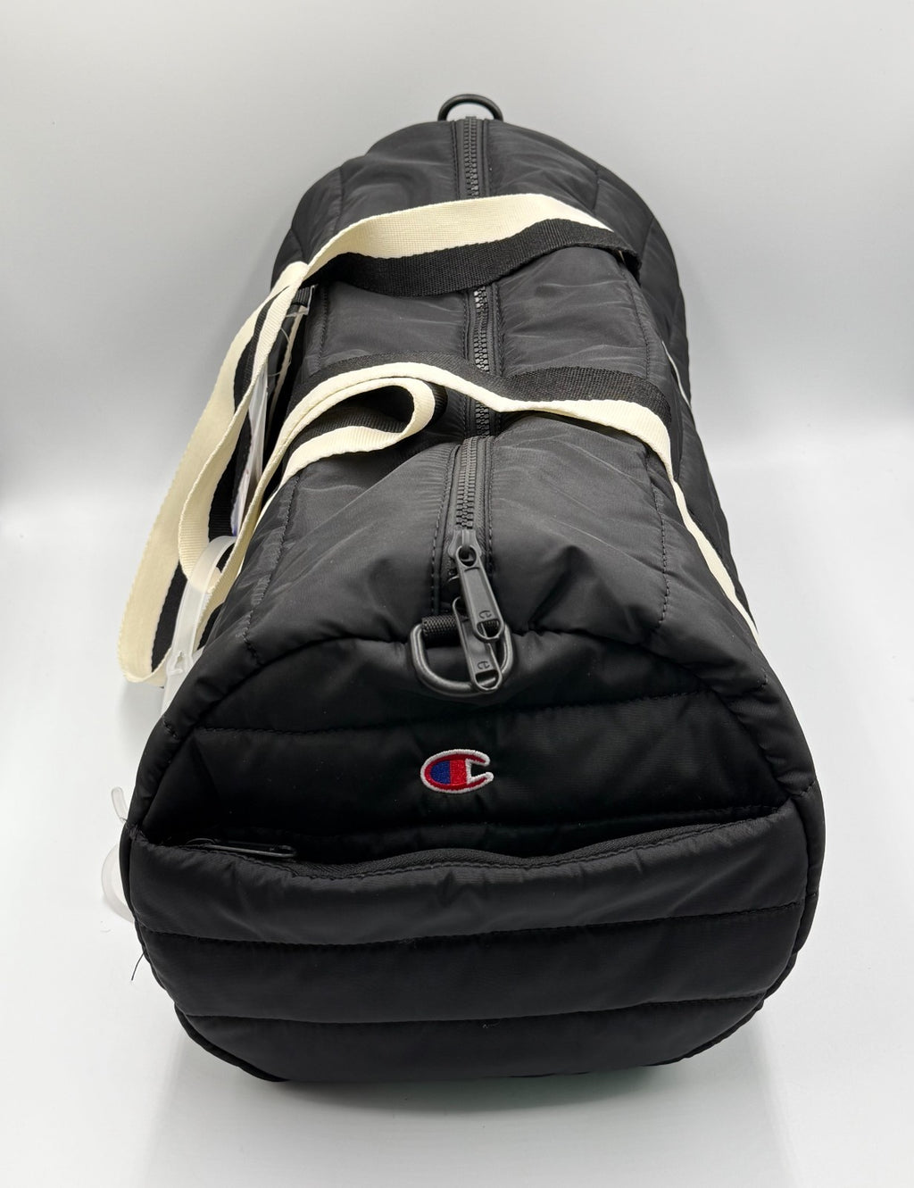 NWT Champion Billie Quilted Duffel Bag Black Puffer Weekender Gym Travel Tote