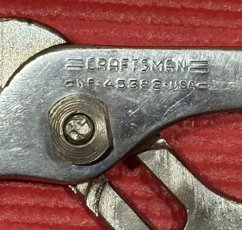 Vintage Craftsman 45382 Arc Joint Pliers Water Pump Pliers WF Made in the USA