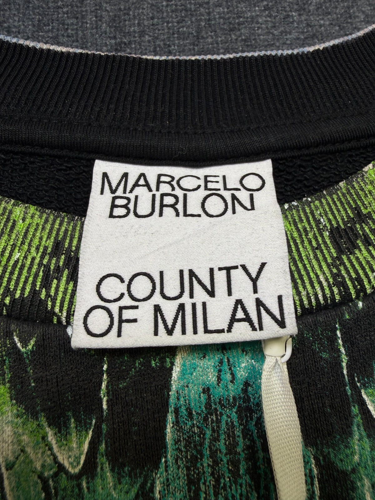 NWT Marcelo Burlon Icon Wings Sweatshirt Men's XL Black Regular Fit Crewneck