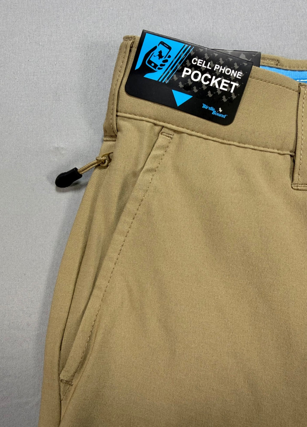 Birdie Bound Regular Fit Golf Pants Men's 30x30 Beige Straight Leg Performance