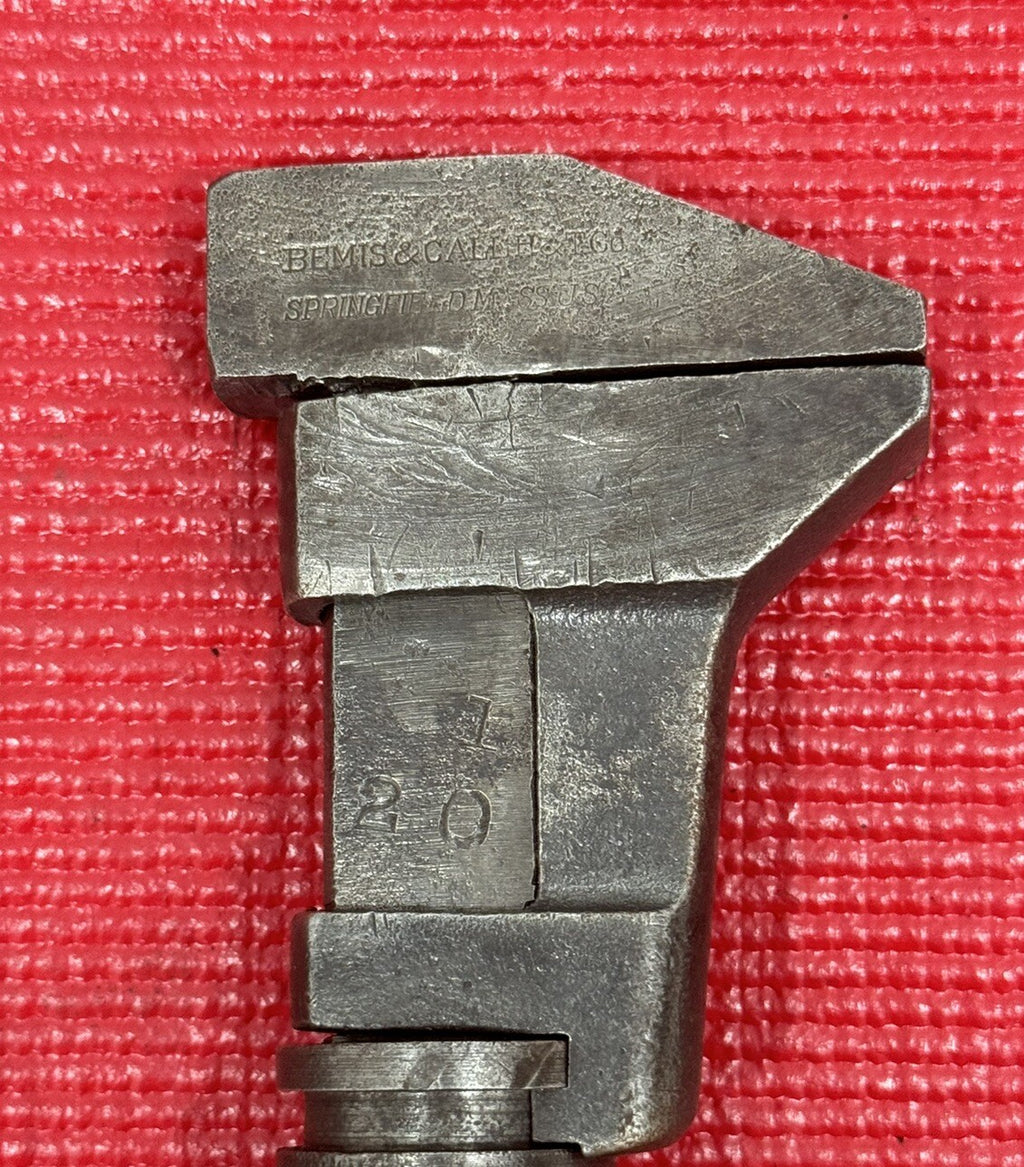 Vintage BEMIS & CALL Co. 12" Steel Adjustable Monkey Wrench Made in USA