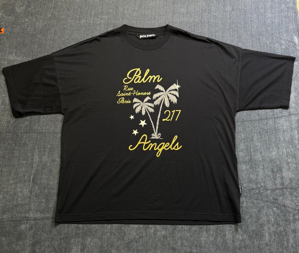 Palm Angels Palm Paris Over T-Shirt Men's Small Black Graphic Print Summer