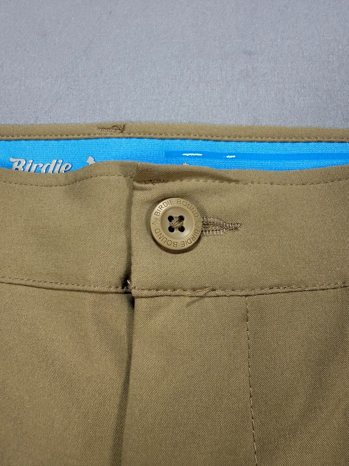 NWT Birdie Bound Golf Pants Men's 32X30 Beige Flat Front Lightweight Performance