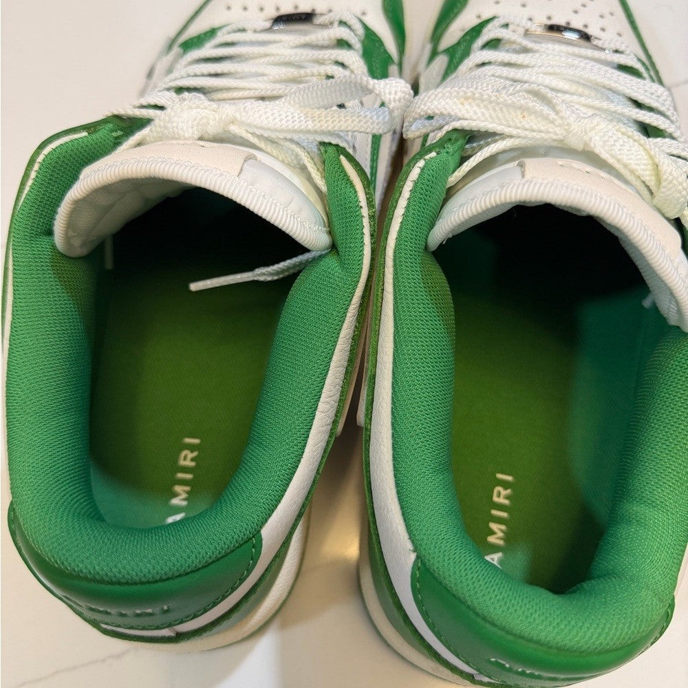 AMIRI skeleton low Green and White Sneakers 10