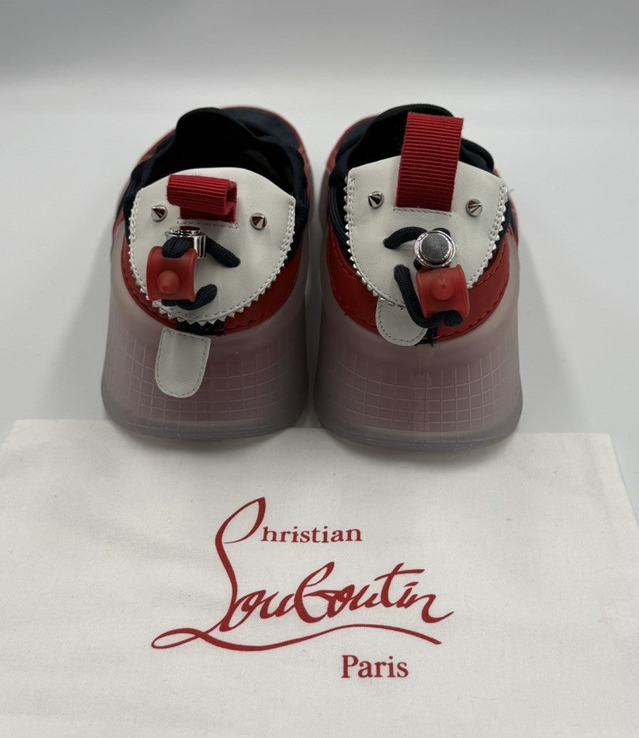 Christian Louboutin Arpoador Donna Suede Mesh Flat Sneakers Size 43 EU; 10 US