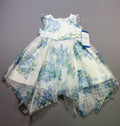 NWT Rare Editions Occasion Dress Baby Toddlers 2T Blue Floral Lined Lightweight
