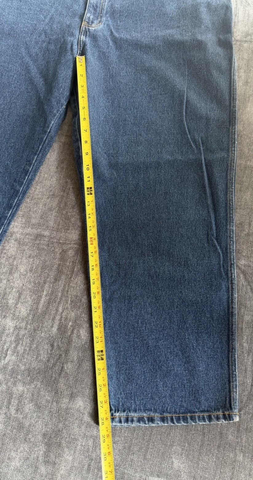 Basic Editions Regular Fit Men’s 48W X 30L Denim Blue Dark Jeans Classic NWT