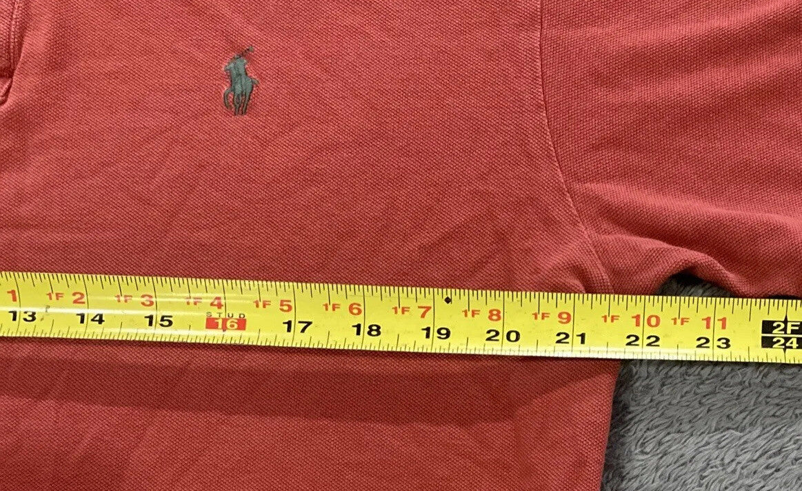 Polo Ralph Lauren Men's Size Large Maroon Short-sleeve Polo/shirt Casual button