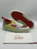 Christian Louboutin Calf Loubi Flat Sneakers Green/Lilac Size 43.5 EU; 10.5 US