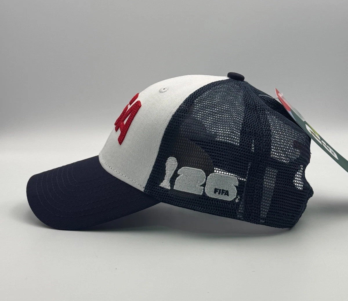 Outerstuff FIFA World Cup 2026 USA Trucker Hat Men White Blue Mesh Snapback Cap