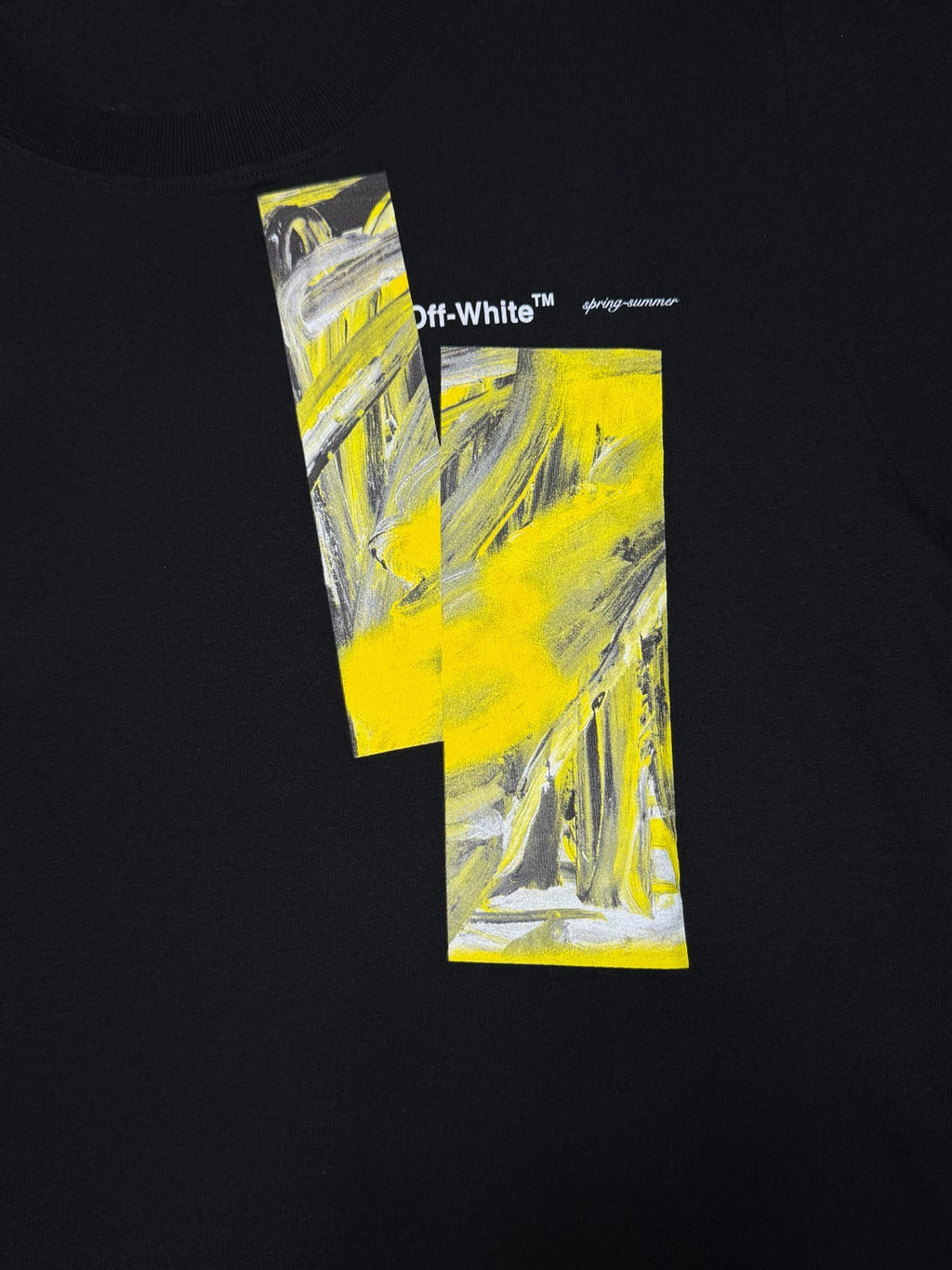 NWT Off-White Graphic T-Shirt Men's XL Black Short Sleeve Crew Neck 100% Cotton