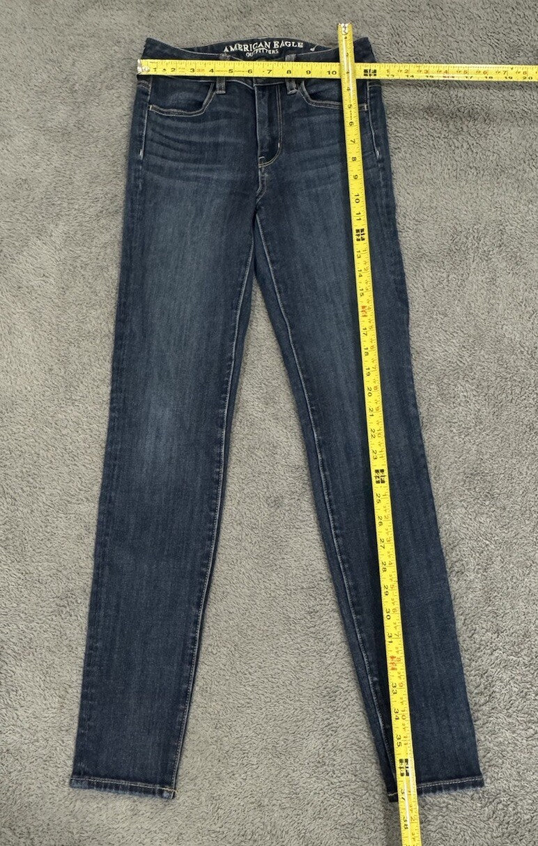 American Eagle Outfitters Womens Size 00, Hi-Rise Jegging Jeans Super Stretch X4
