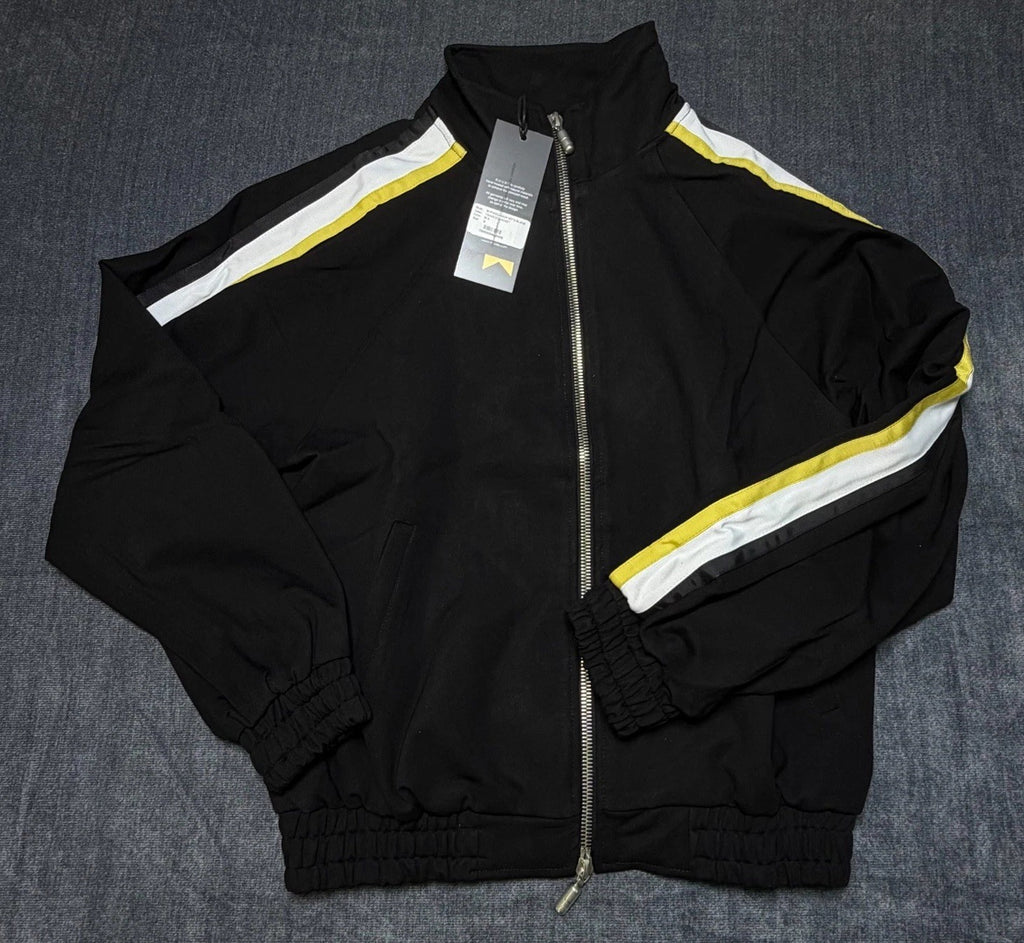 NWT Rhude Traxedo Jacket Men's Medium Black Full-Zip Long Sleeve Slash Pockets