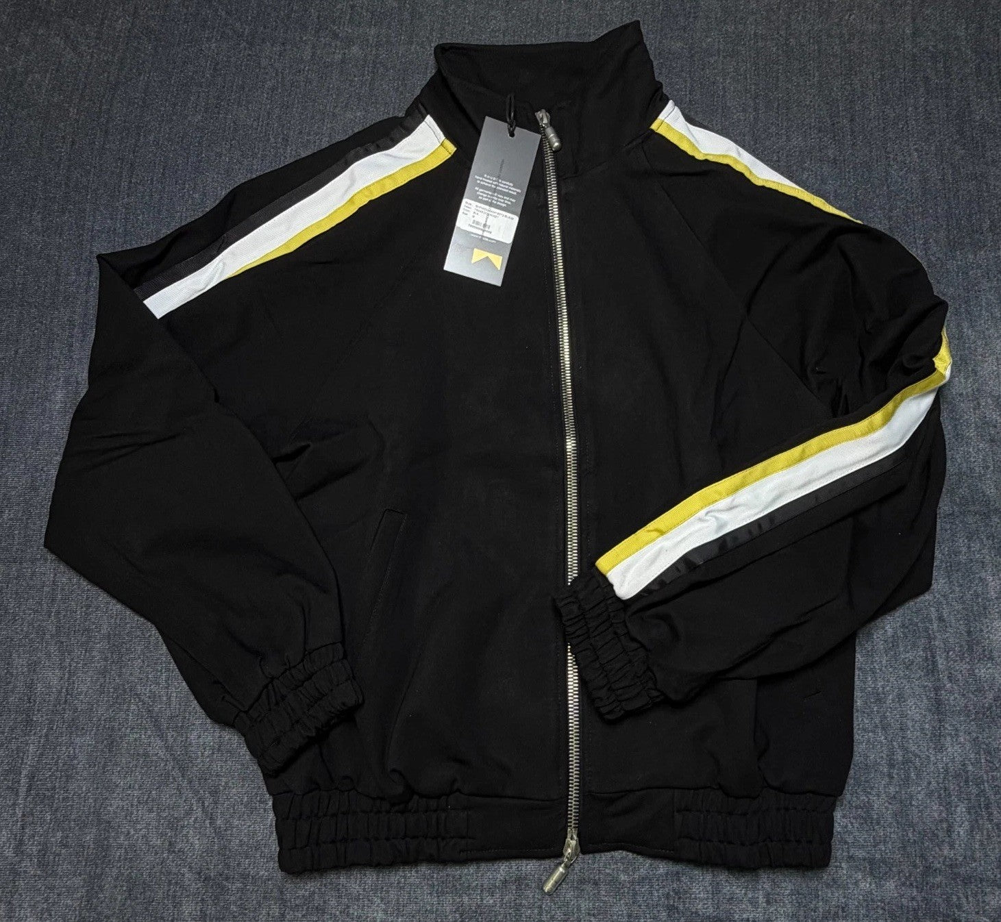 NWT Rhude Traxedo Jacket Men's Medium Black Full-Zip Long Sleeve Slash Pockets
