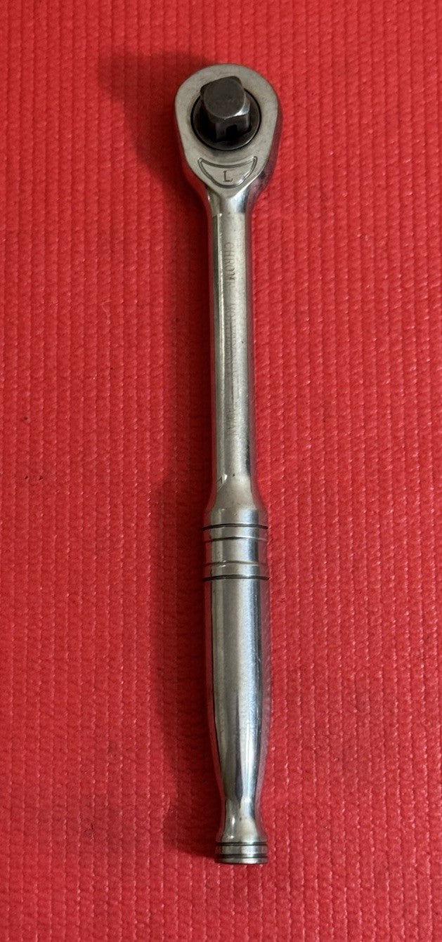 Vintage Chrome Molybdenum 1/2” Drive Reversible Ratchet Very Rare