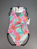Member's Mark Adjustable Strap One-Piece Swimsuit Women Small Multicolor Floral