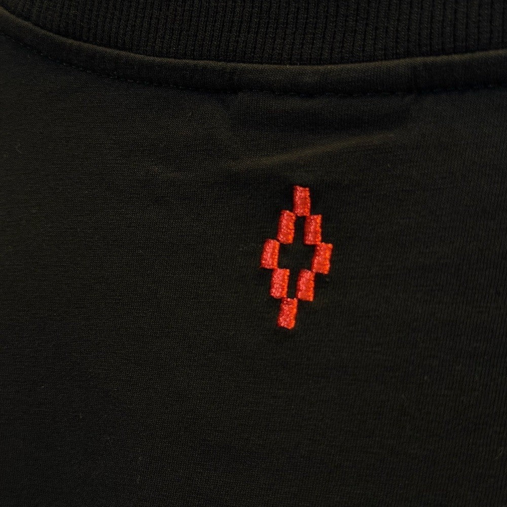 Marcelo Burlon - Rhinestone Stylish Black Graphic Tee