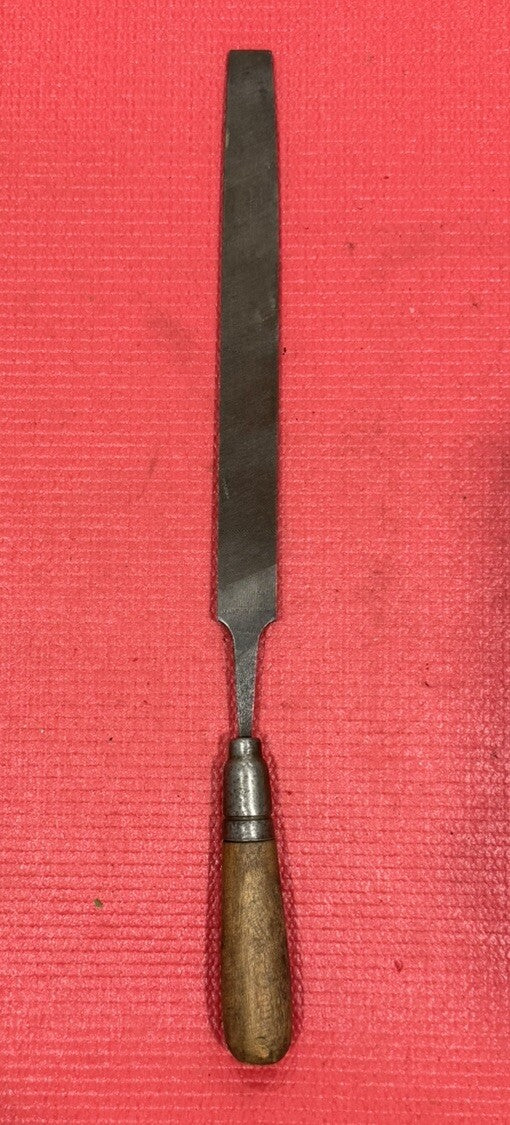 Vintage Kearney & Foot, K&F 13.5" Hand Wood File, W/ Wood Handle Made in USA
