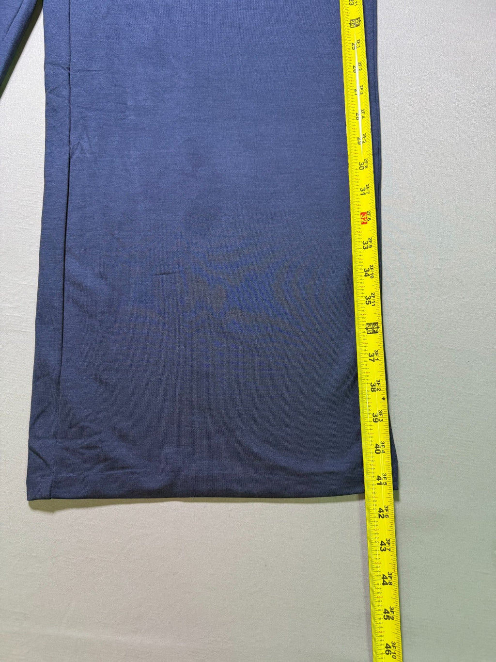 NWT Member's Mark Soft Knit High Waisted Wide Leg Trouser Women's XL Blue Preppy