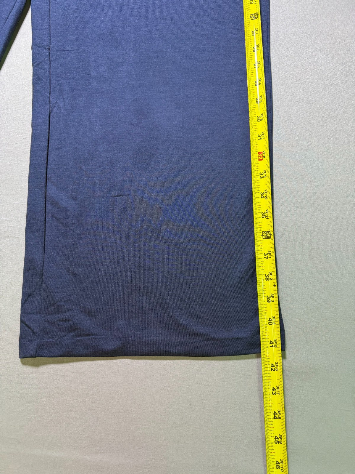 NWT Member's Mark Soft Knit High Waisted Wide Leg Trouser Women's XL Blue Preppy