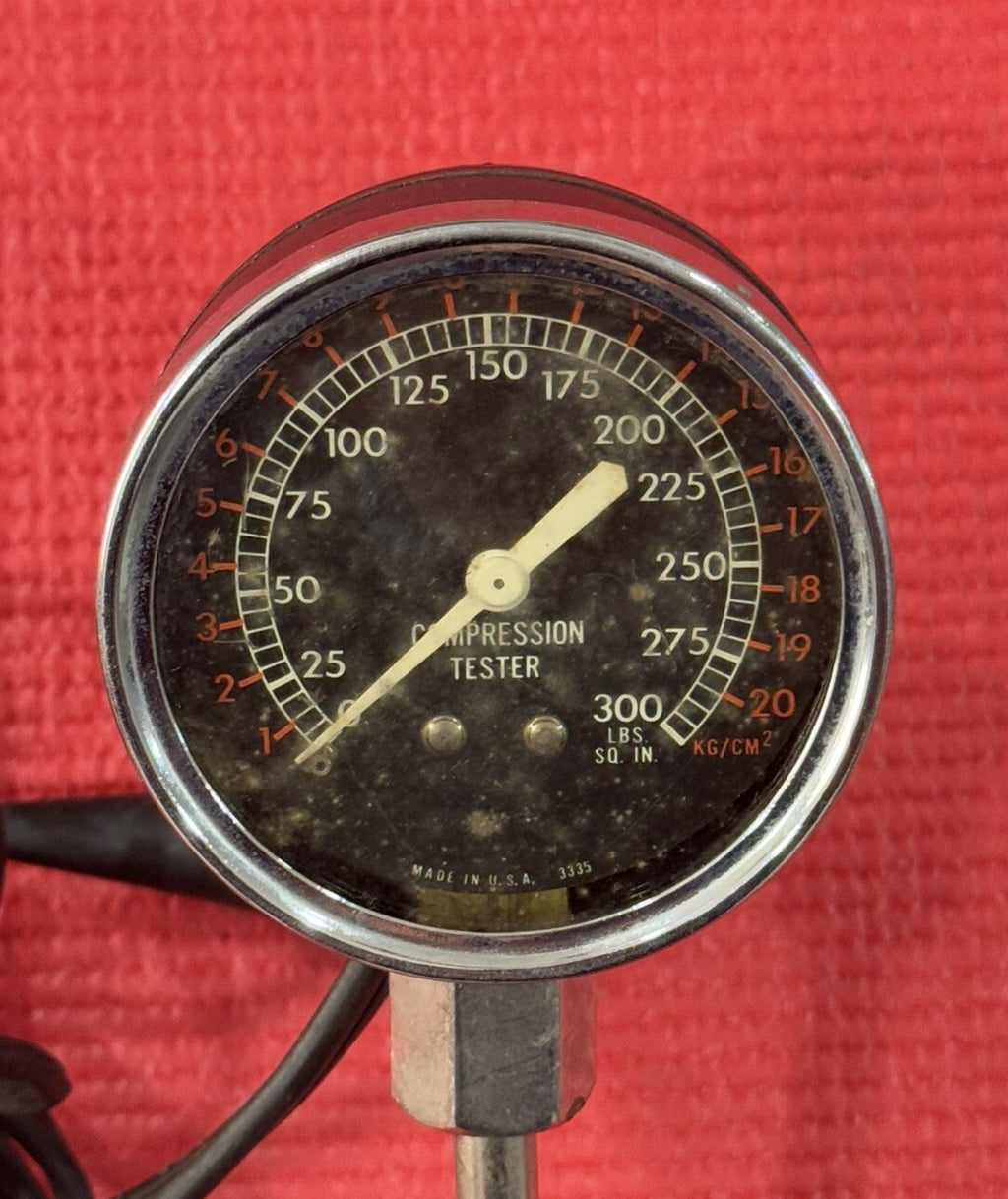 Vintage Electric Model 3335 Universal Compression Tester Gauge 0-300 Psi USA