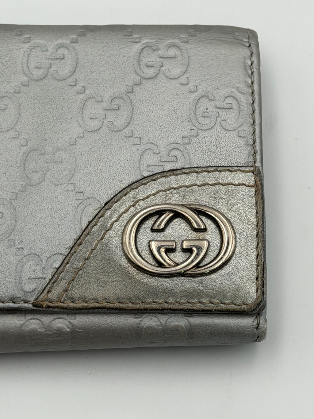 GUCCI Guccissima Leather Bifold Long Wallet Purse Women Taupe Fashion with Bag
