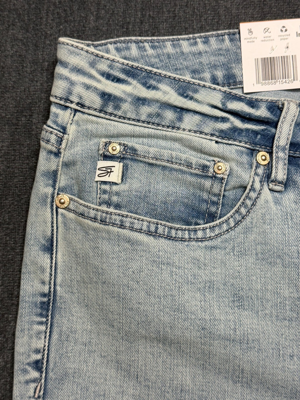 NWT Seven7 Bootcut Jeans Women's 12 Light Blue Denim High-Rise Casual Hipster