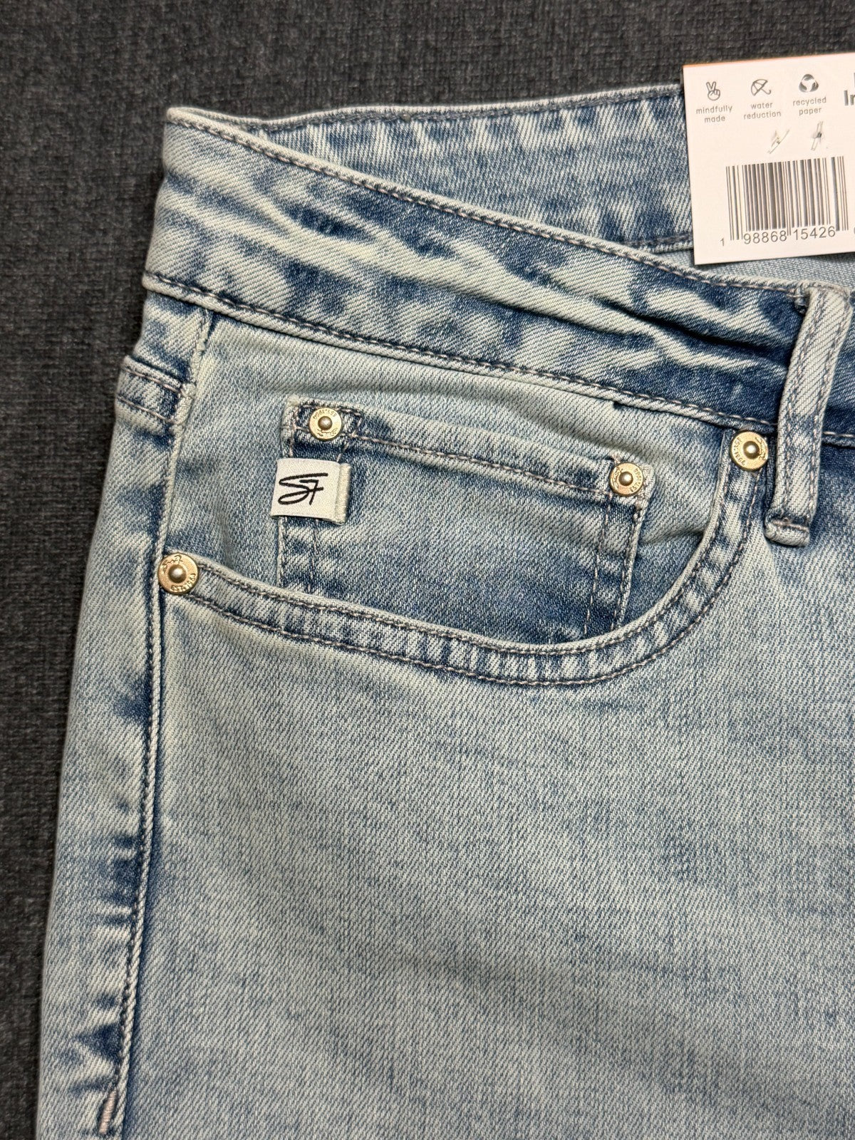NWT Seven7 Bootcut Jeans Women's 12 Light Blue Denim High-Rise Casual Hipster