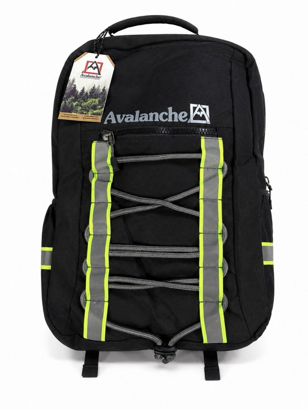 NWT Avalanche Outdoor Travel/school/hiking Reflective Backpack Black/Yellow