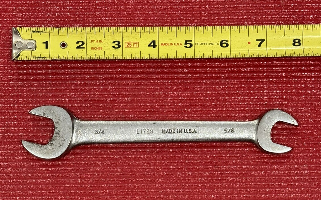 VTG Billings Tools Lifetime L1729, SAE 3/4" x 5/8" Open End Wrench Made in USA