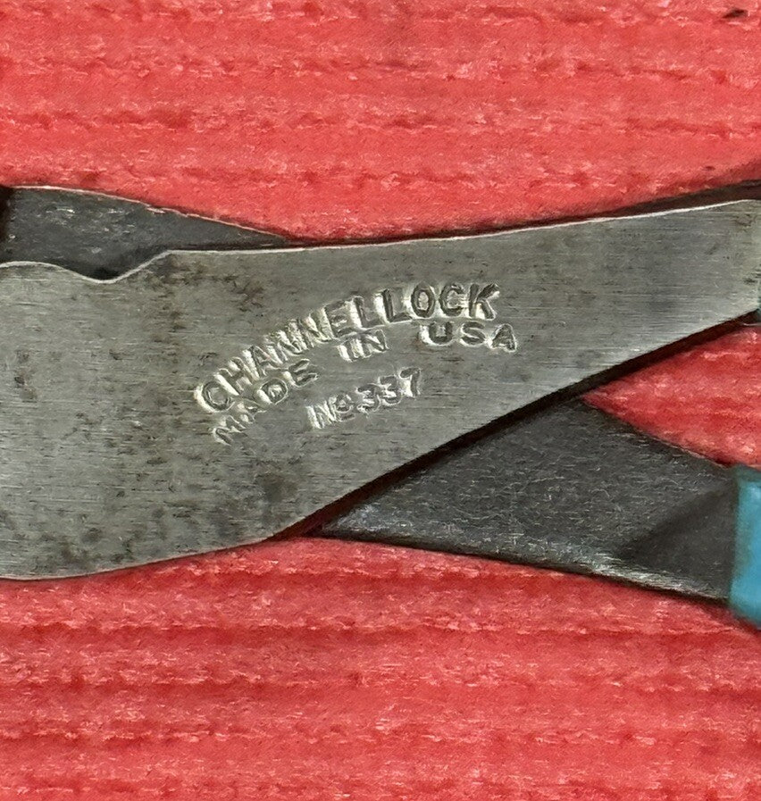 Vintage CHANNELLOCK TOOLS No. 337 Diagonal Cutting Pliers Meadville, PA USA NICE