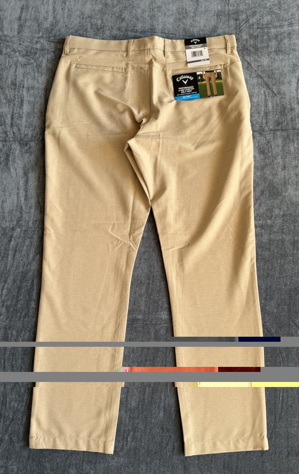 Callaway Opti-Dri Stretch Golf Pants Chinchilla Beige Mens 36x30 Performance NWT