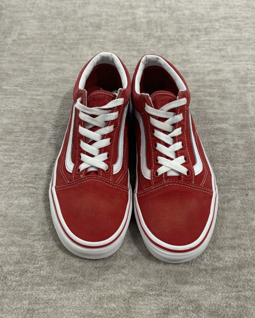 Vans Red & White Old Skool Canvas Men's size 5.5 & Women's size 7.0