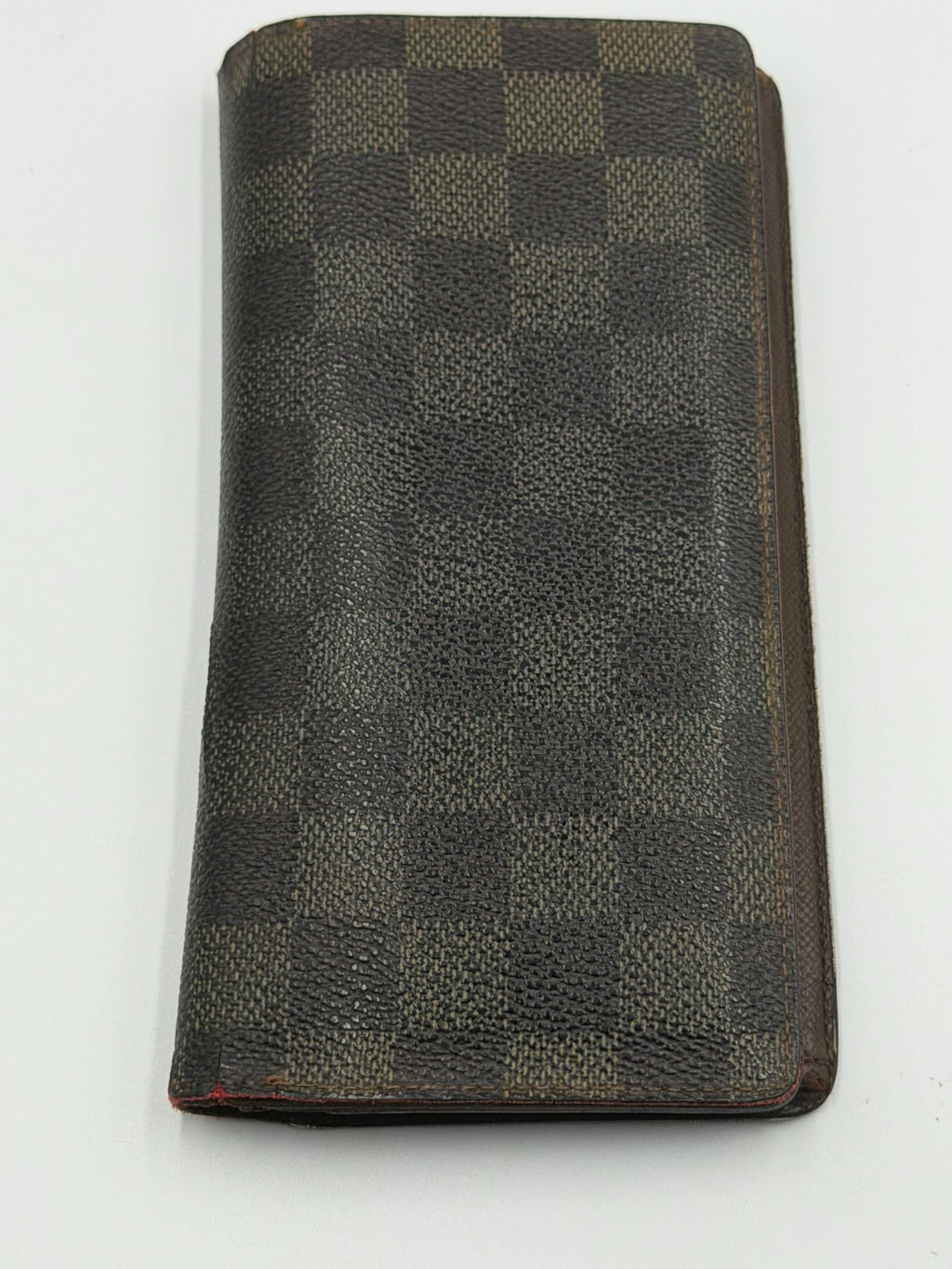 Authentic Louis Vuitton Vintage Brazza Wallet Men's Brown Damier Graphite Zip
