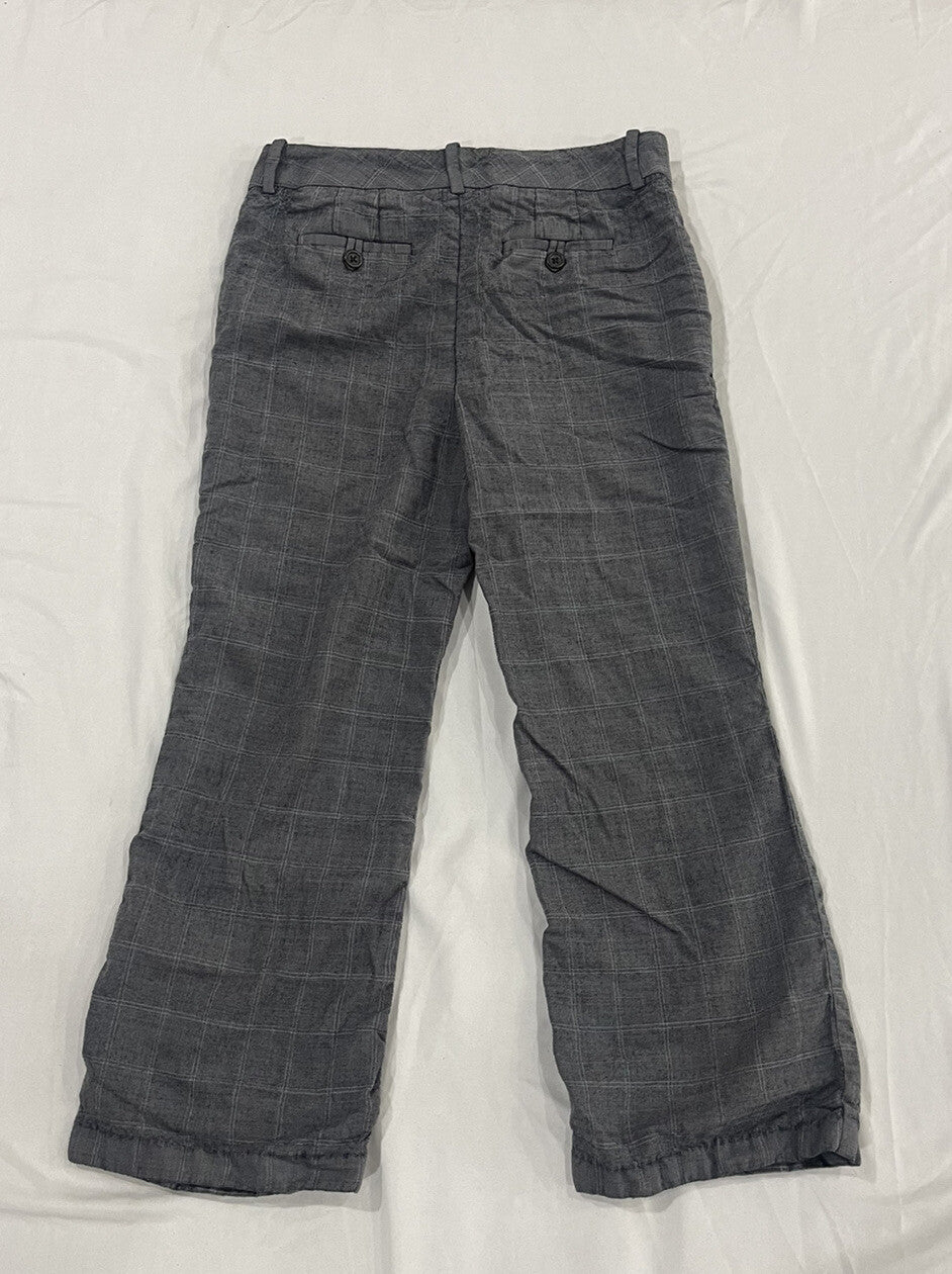 Banana Republic Martin Fit Gray Capri Pants Women's Size 2 Stretch Cropped  B1