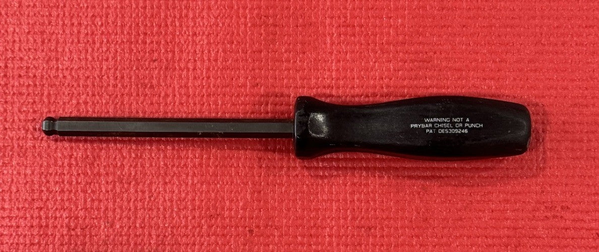 Snap On Tools SDAB20A USA 5/16" Drive Ball End Hex Bit Black Handle Screwdriver
