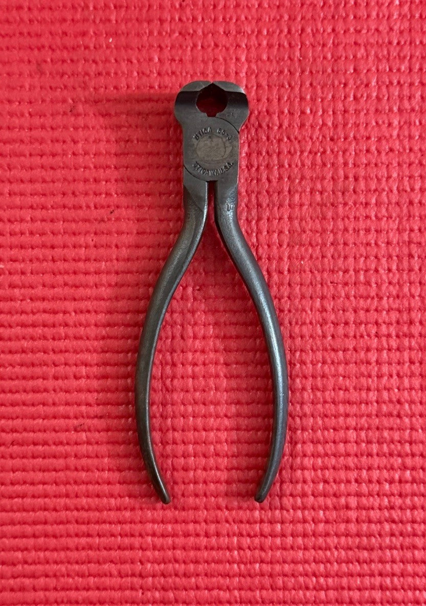 Vintage Utica Tools 65-5” Jeweler’s End Nipper Pliers •  Made In USA Nice!!