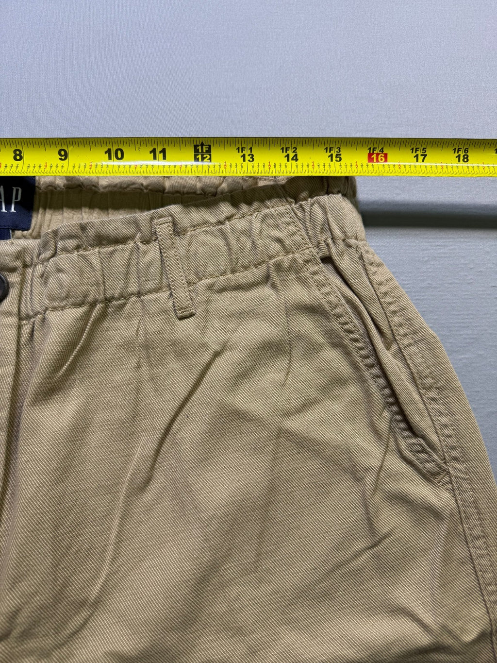 Gap Relaxed Fit Straight Leg Easy Twill Pants Women's Large Cream Beige Casual