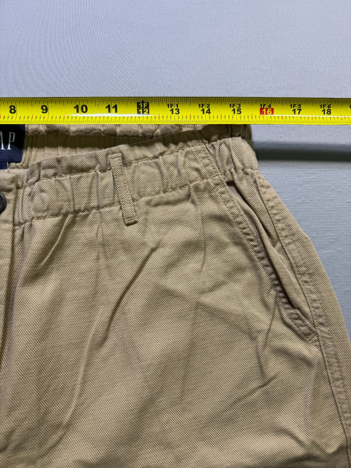 Gap Relaxed Fit Straight Leg Easy Twill Pants Women's Large Cream Beige Casual