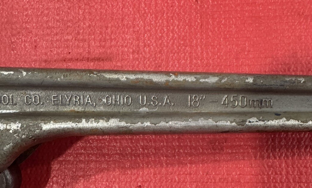 RIDGID 18" Aluminum Straight Pipe Wrench Heavy Duty 818 Made in USA