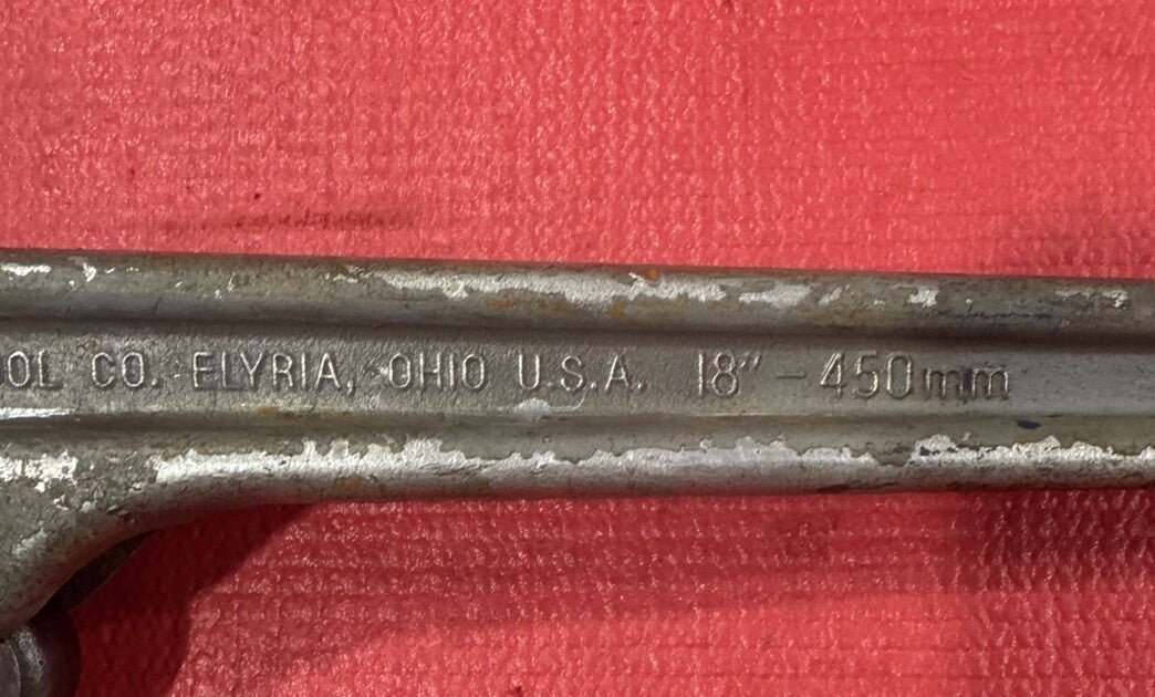 RIDGID 18" Aluminum Straight Pipe Wrench Heavy Duty 818 Made in USA