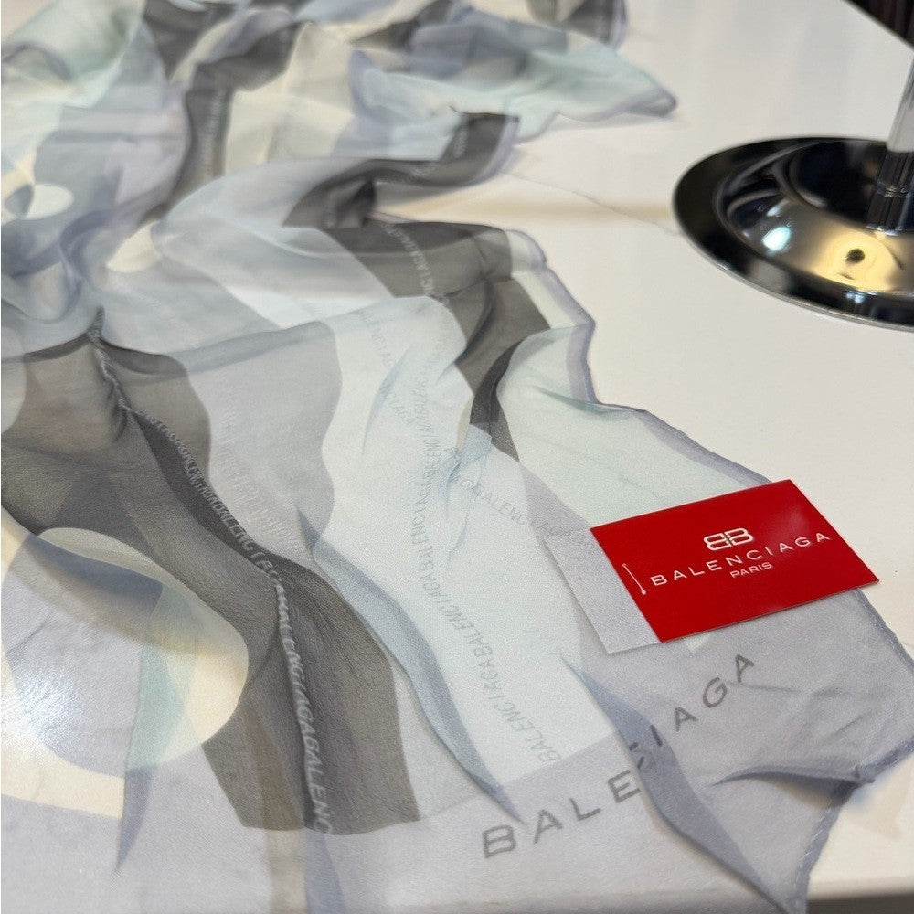Balenciaga Paris Multicolor Scarf silk