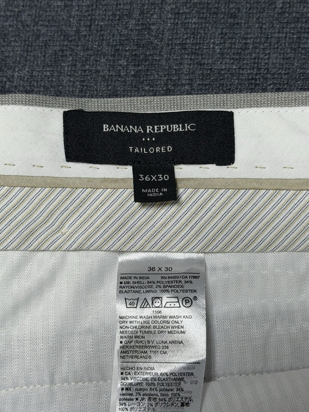 NWT Banana Republic Tailored-Fit Textured Suit Jacket Men's 46 Gray Notch-Lapel