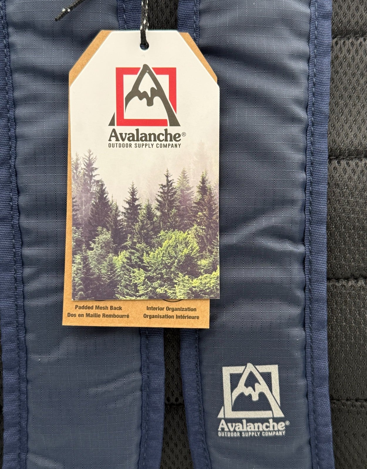 Avalanche Outdoor Supply Co Backpack Black Yellow Hiking Travel School Rucksack
