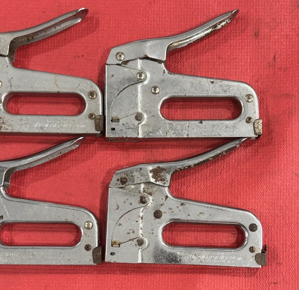 Arrow T-50, T-25 Lot of 6 Heavy Duty Steel Staple Guns- Tested working Condition