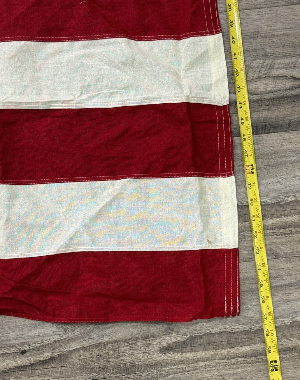 Vintage USA Flag Valley Forge Cotton Bunting Best American 50 Stars  112" x 56”