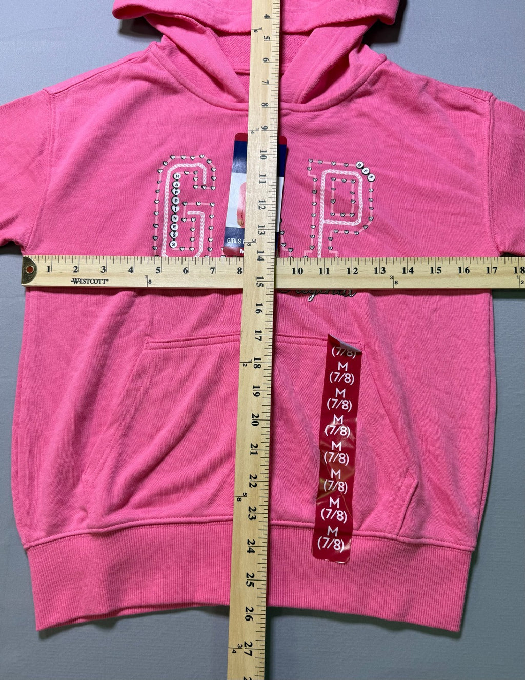 Gap Friendship Bracelet Design Full Zip Hoodie Girls Medium (7/8) Pink Preppy