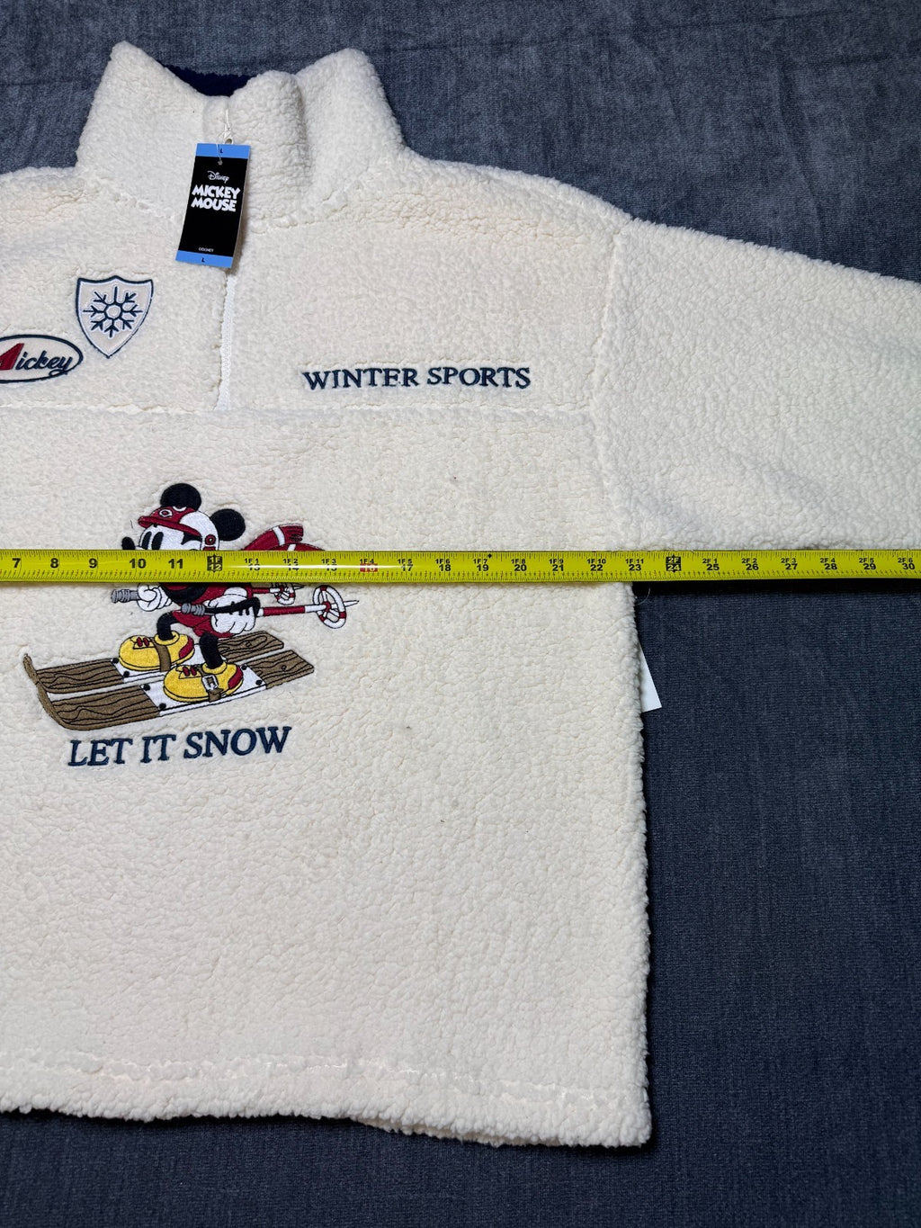 NWT Disney Mickey Sherpa Fleece Ultra Soft Mock Neck Pullover Women Large