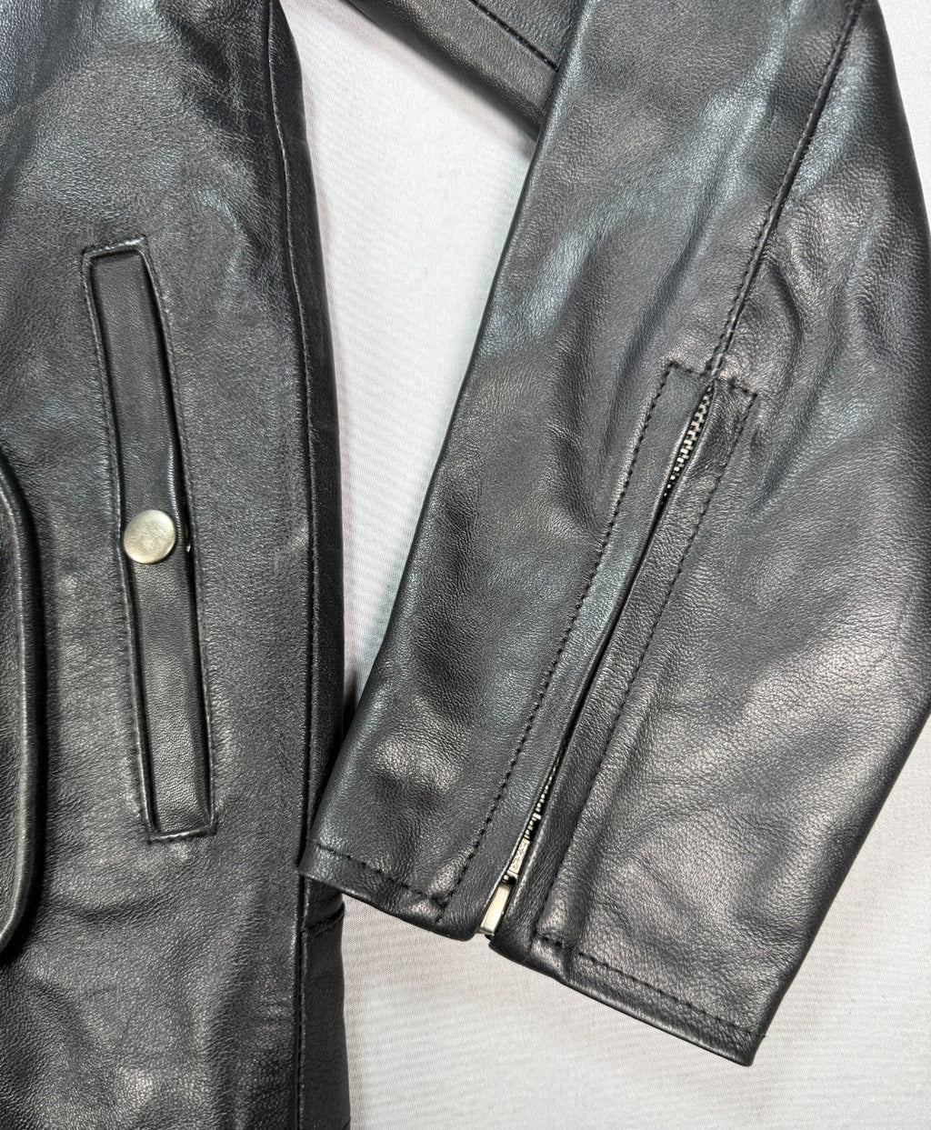 Real Leather Harley Davidson Embroidered Mens Small Motorcycle Biker Jacket