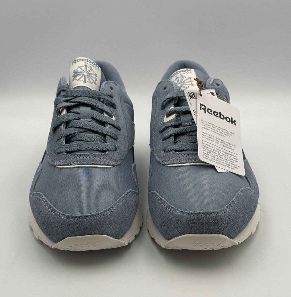 Reebok Classic Nylon Sneakers Mens 9.5 Blue Suede Lace Up Low Top Athletic Shoes